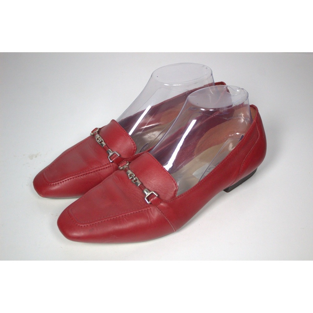 Calico Cruiseon2 Women 8.5 M Comfort Shoes Red Leather Almond Toe Slip On Loafer